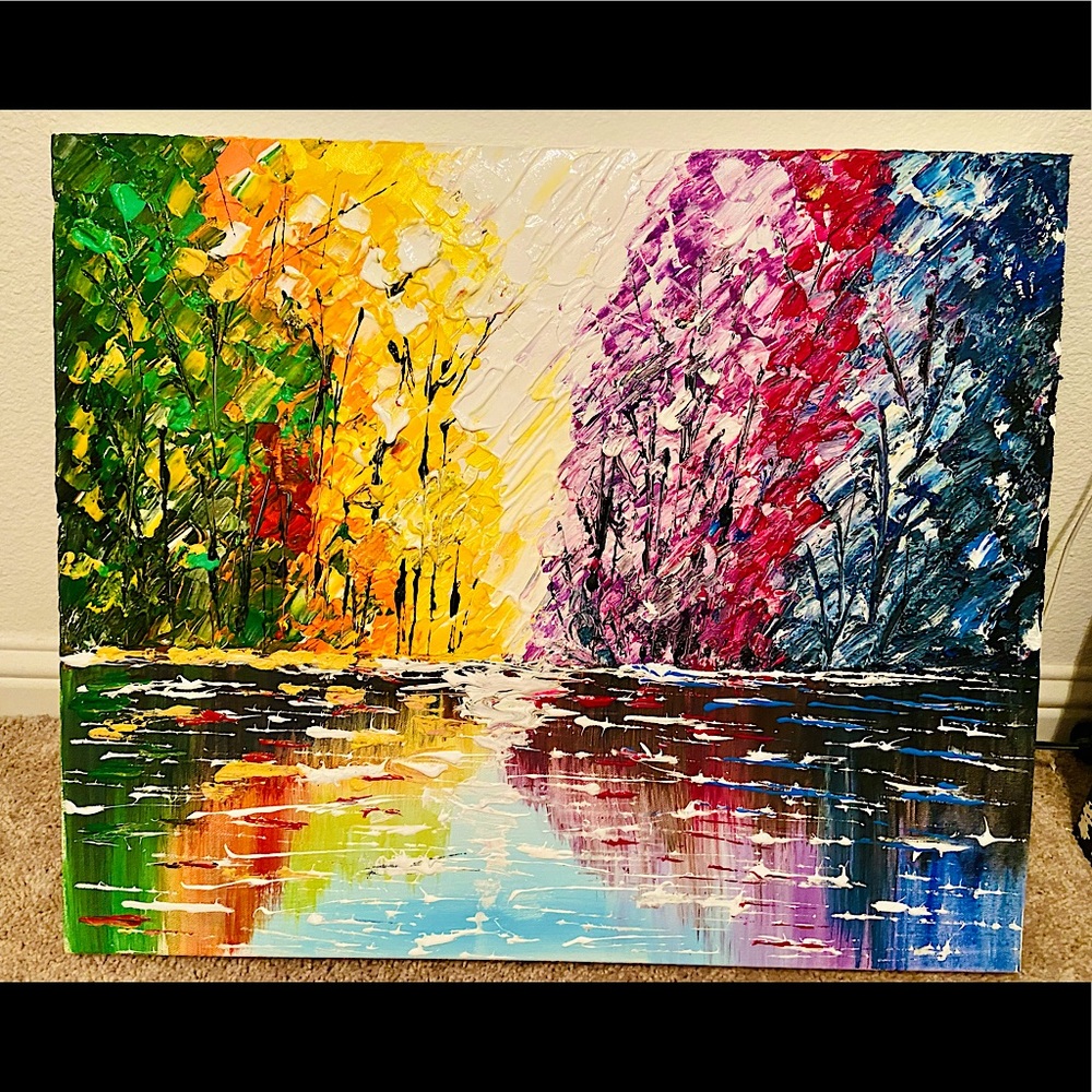Pallet knife landscape painting 🖼